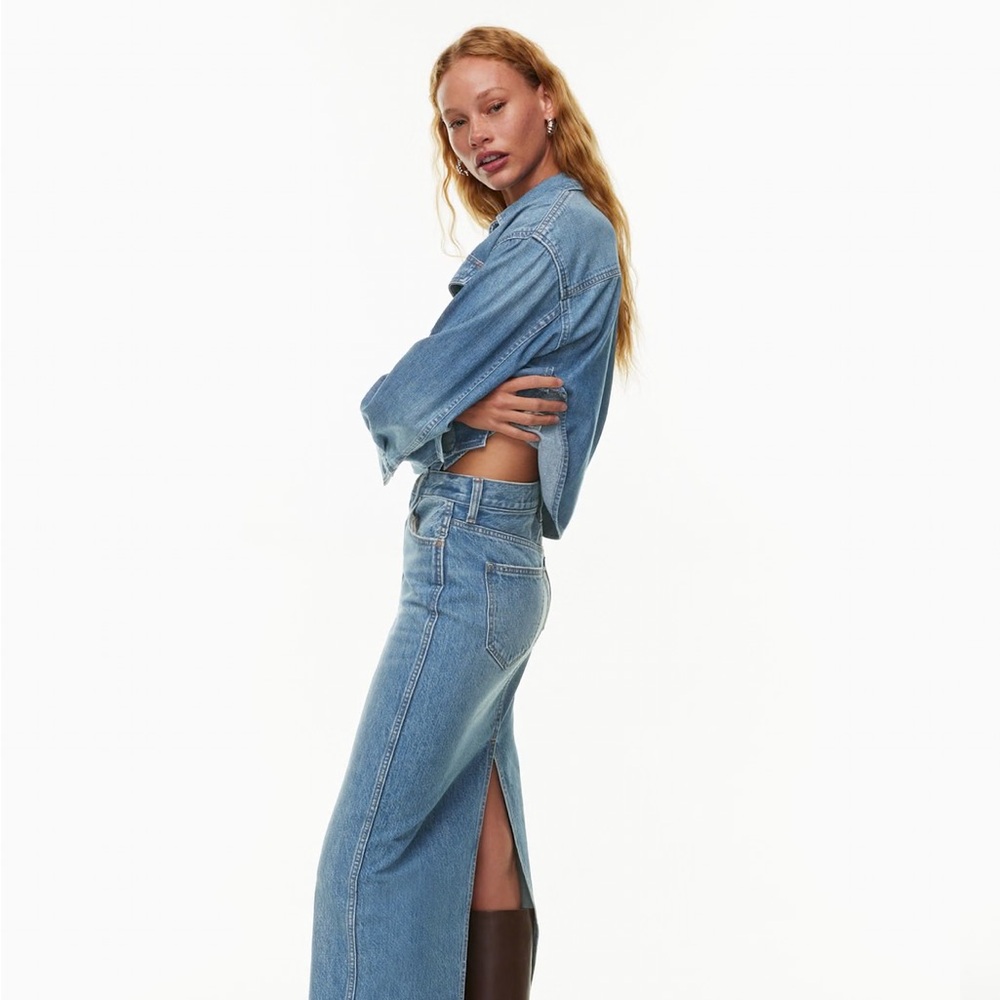 Aritzia Denim Forum Maxi Denim Skirt -NWT